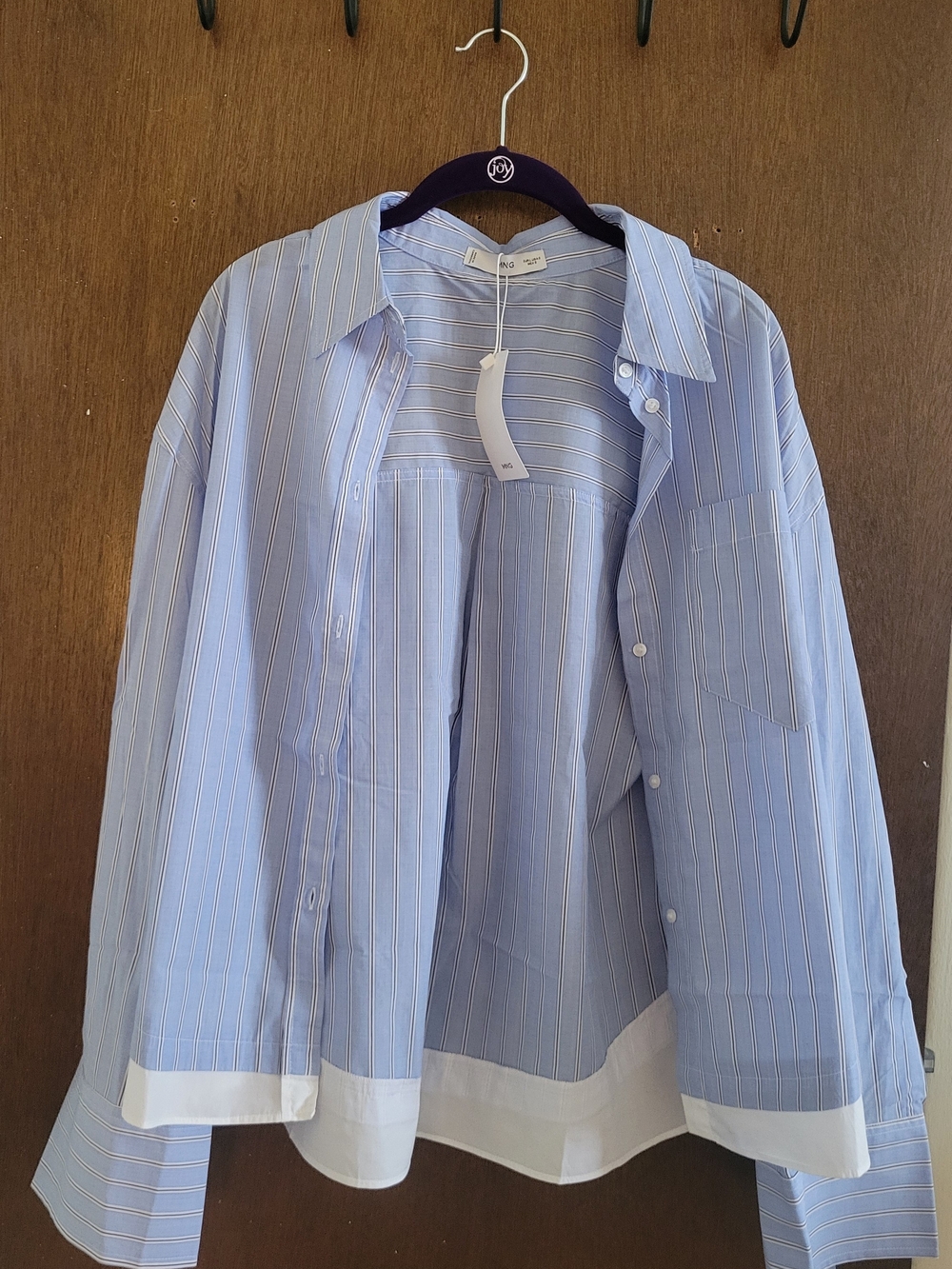 MANGO Shirt With Contrasting Stripes